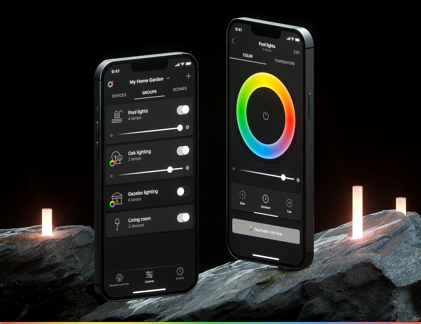 interaction IoT mobile Mobile app Smart Home smart light  UI ux app