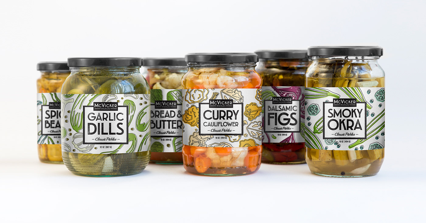 branding  identity pickles labels Packaging ILLUSTRATION  san francisco colorful Food  cpg