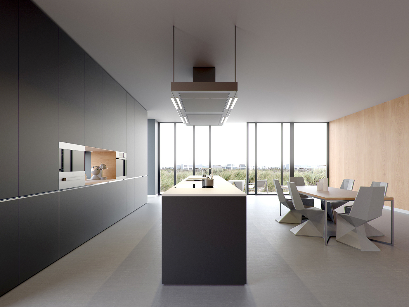 minimalist modern minimal kitchen coronarenderer corona simplistic