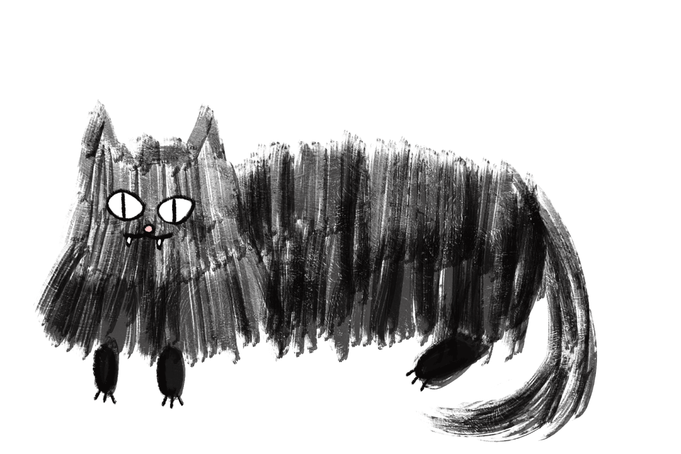 spooktember Black Cat Cat alien