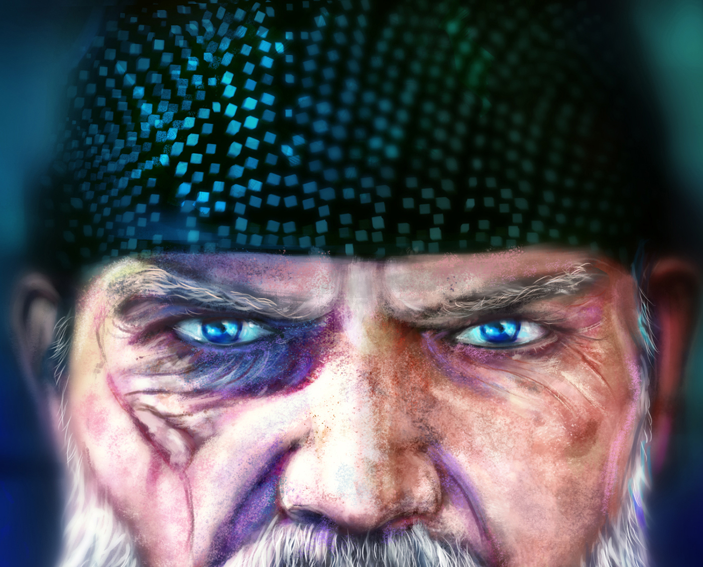 Gears of War Games fanart portrait face eyes light art digitalart painting  