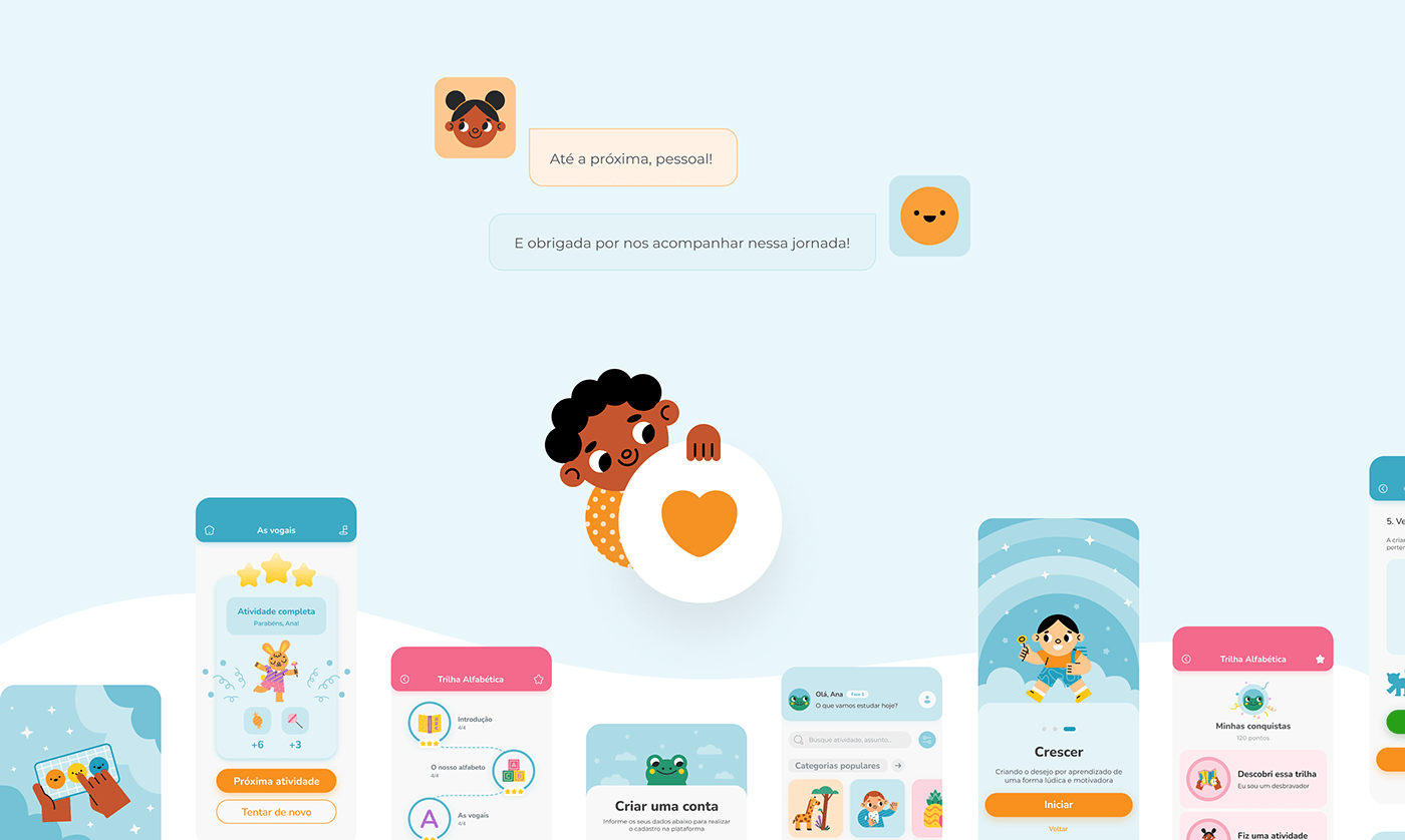 ui ux user interface Figma app design learning kids Education app application ui design