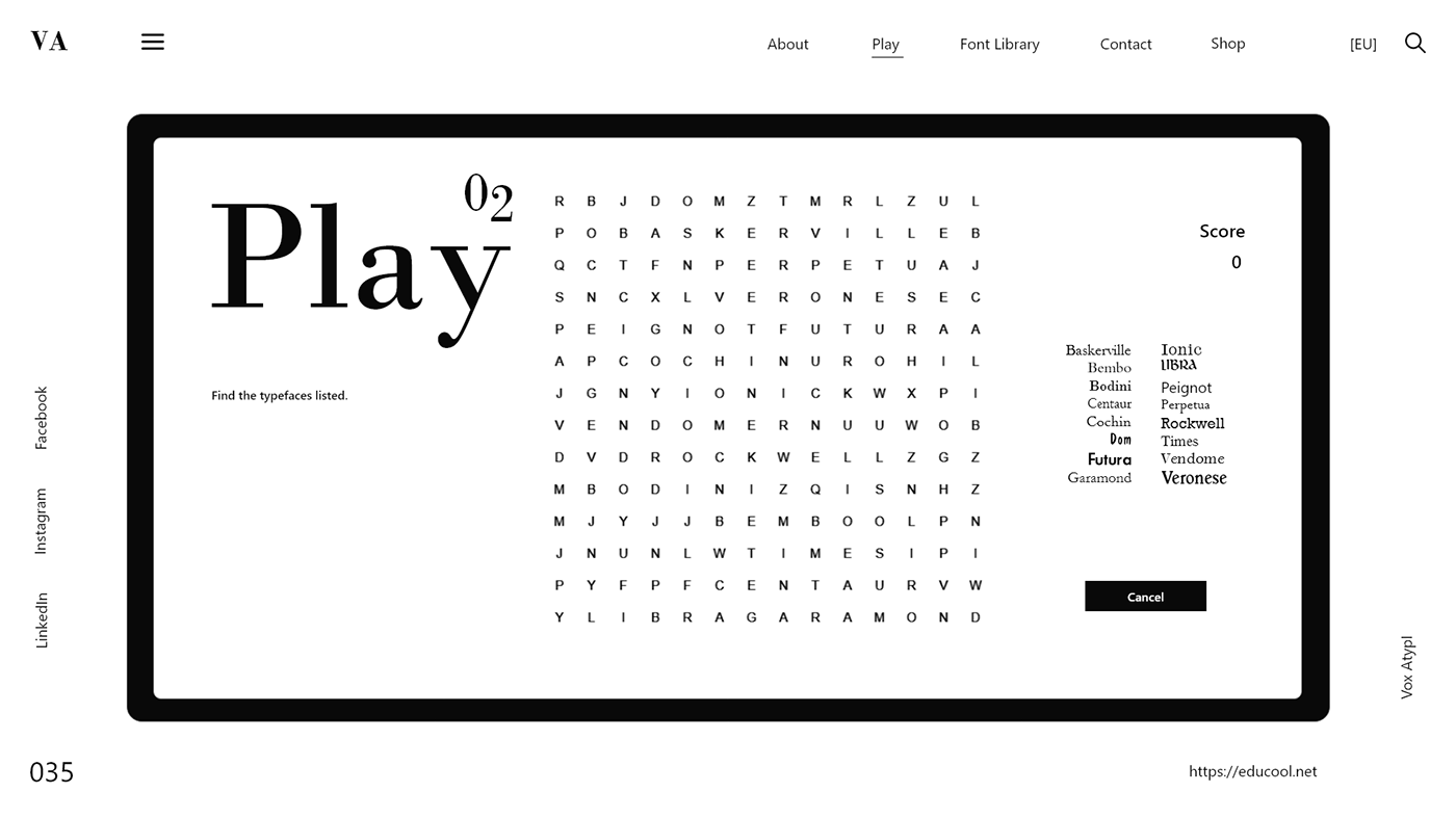 classification design Grid Composition interafe Typographie typography   ui design UX design vox