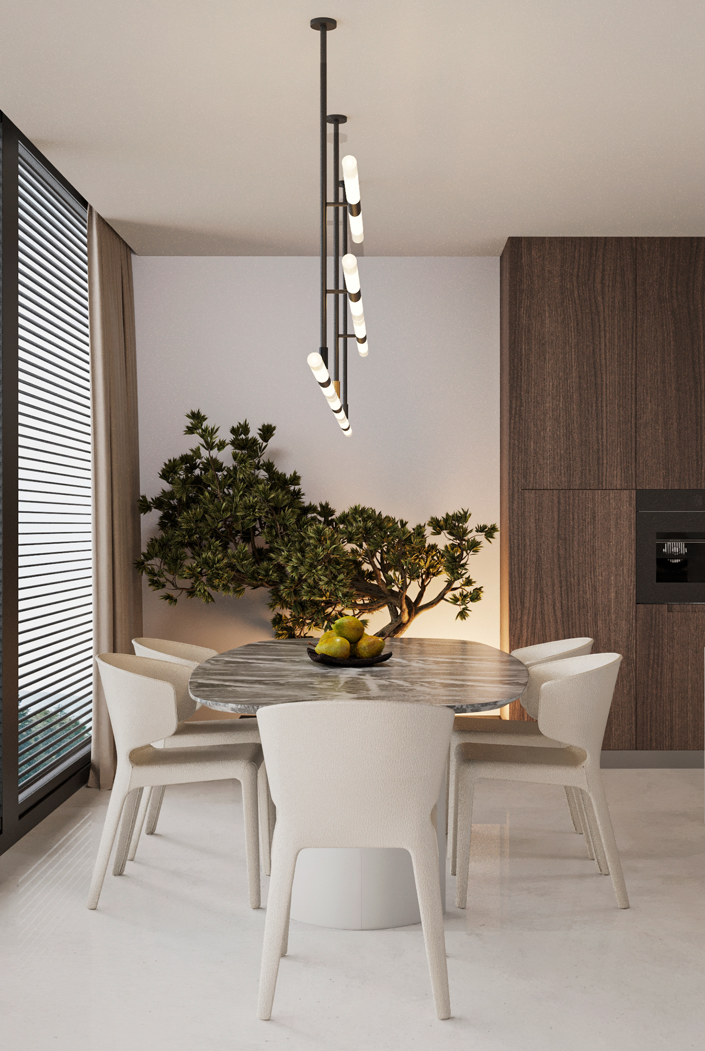 architecture CGI interior design  living room Minimalism Minotti modern Render villa design visualization