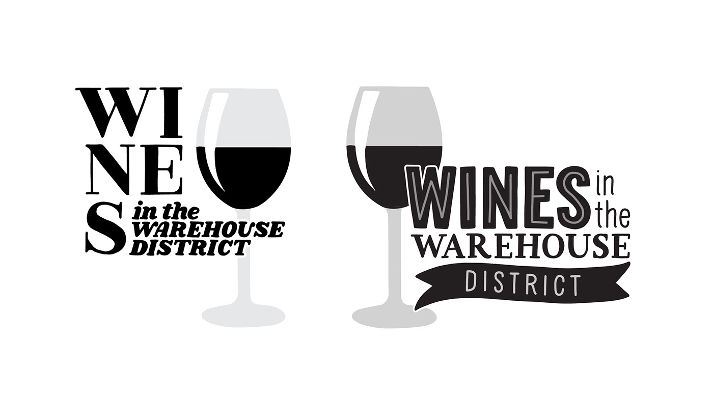 Warehouse District Wines Lettering Works easter seals Central Illinois fundraiser branding  HAND LETTERING Logo Design lettered logo