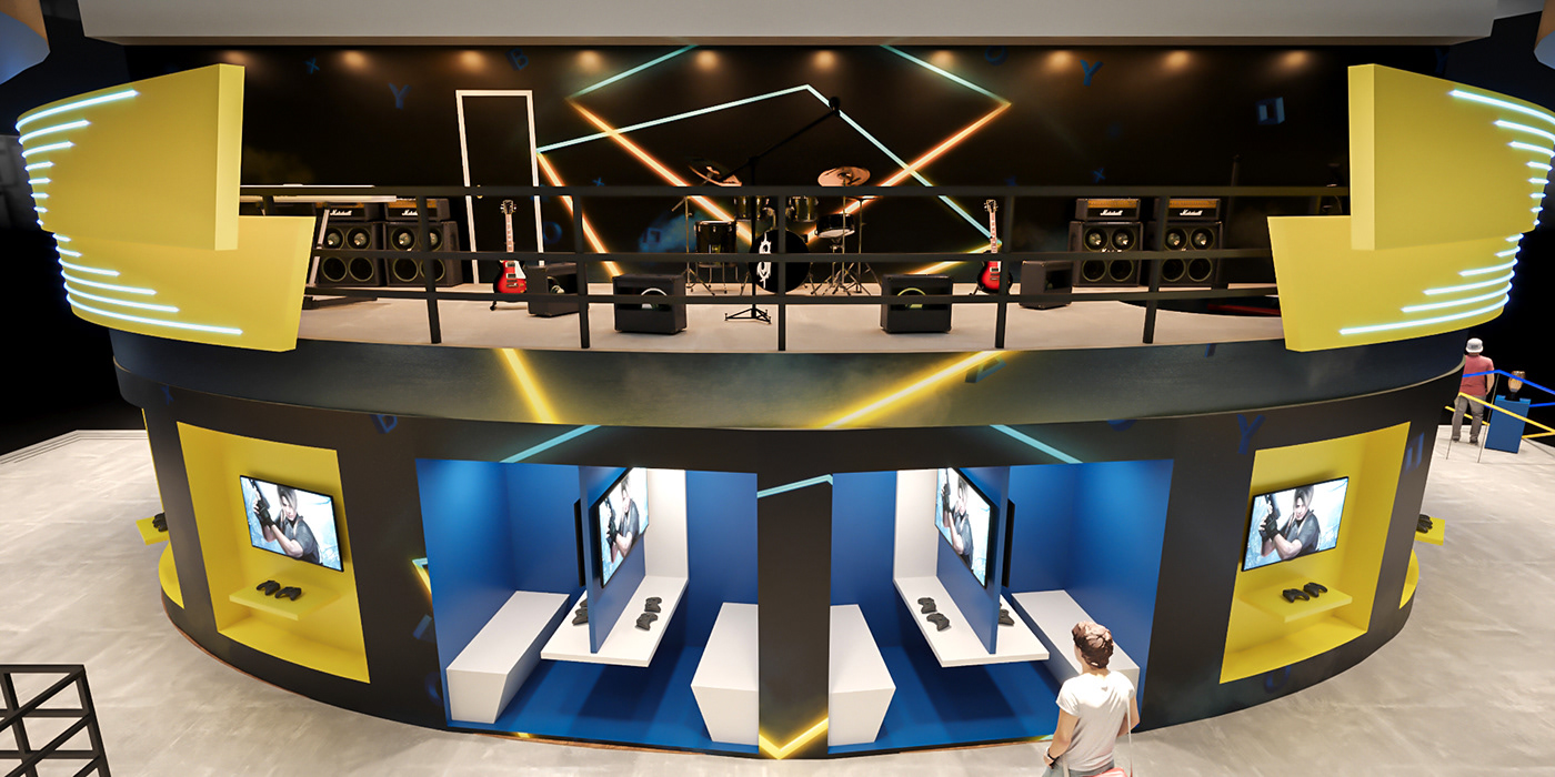 Arquitetura Promocional Banco do Brasil booth E-Sport estande Exhibition Design  Fair Gamer Stand star wars