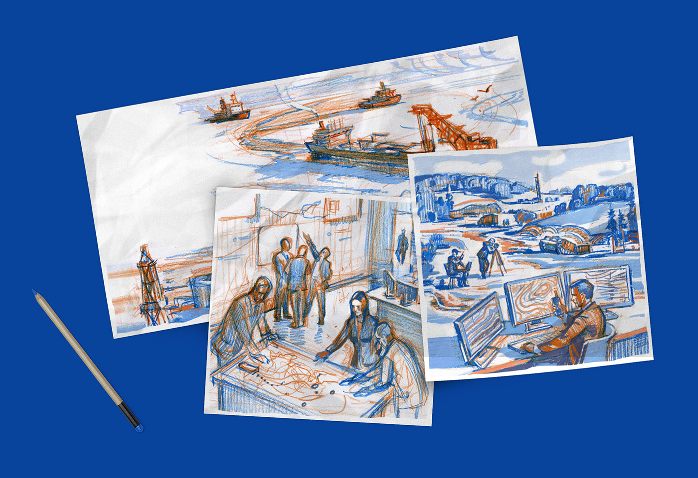 Booklet Gazprom Газпром иллюстрация буклет ILLUSTRATION  Gazprom neft Газпром нефть oil gaz