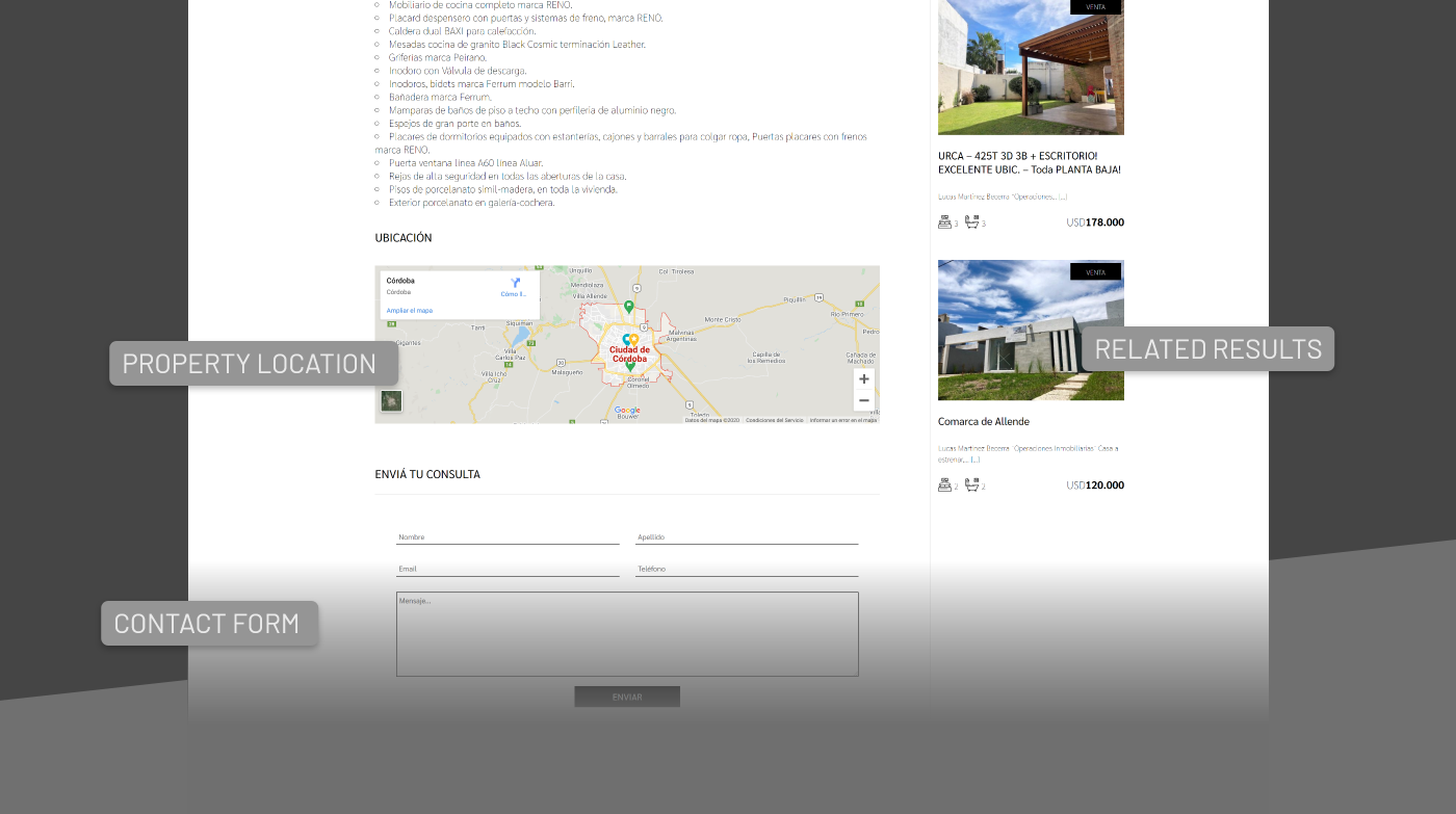 CASAS Departamentos design development Diseño web duplex Inmobiliarias propiedades realstate