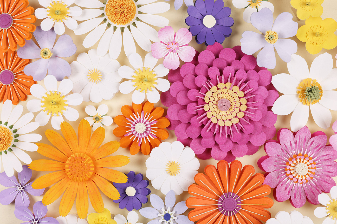 craft floral pattern floraldesign Flowers ILLUSTRATION  paper papercraft papercut sculpture spring