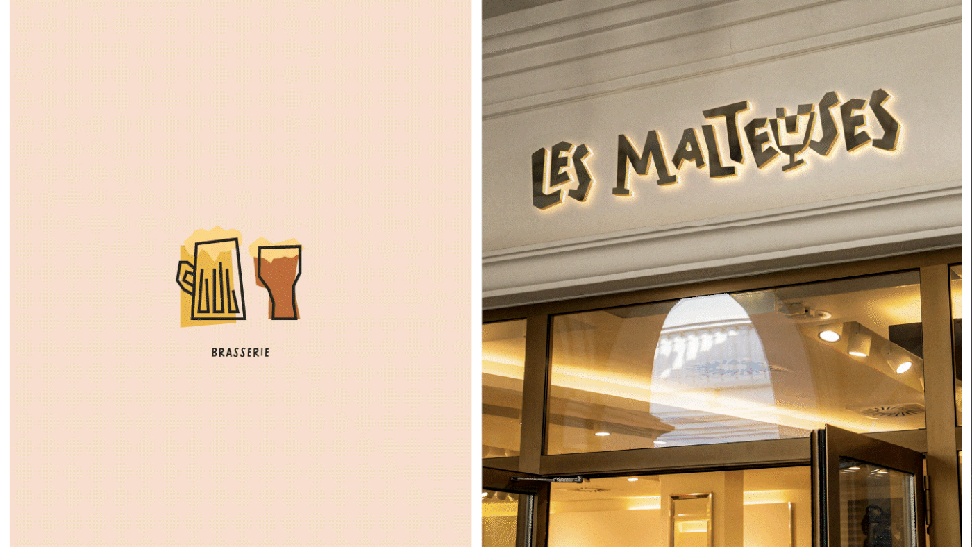 brewery brasserie identity visualidentity logo restaurant bière menu icons drink