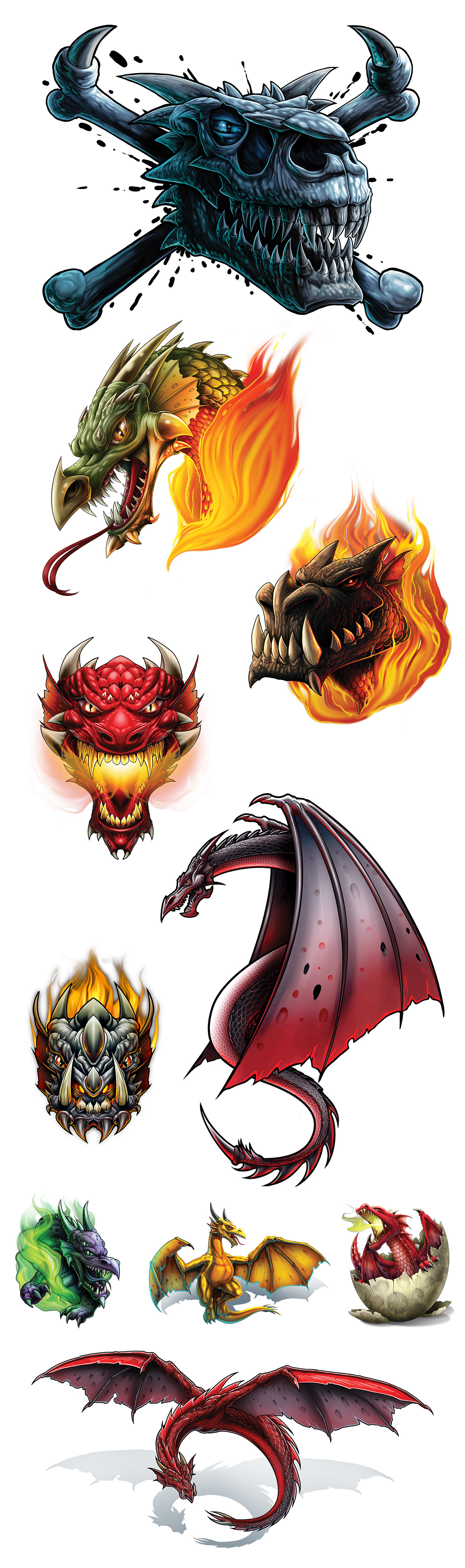 dragon fantasy monster tattoo