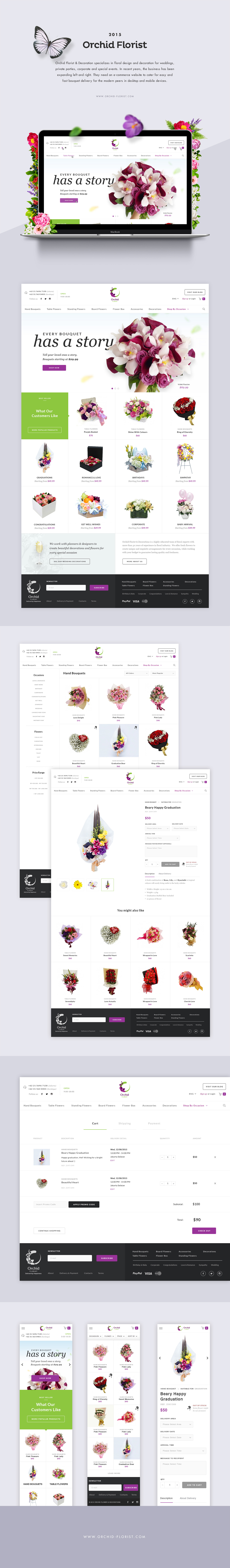 Ecommerce onlinestore UI ux flower florist Website