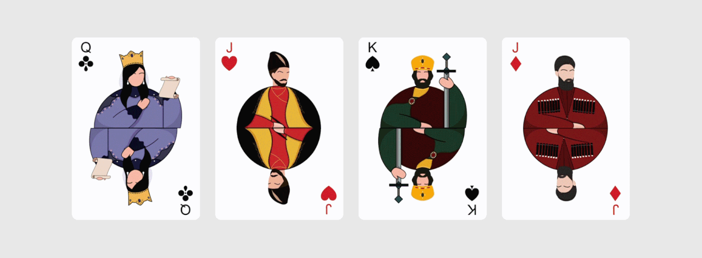 Digital Cards illustrations Packaging Playing Cards