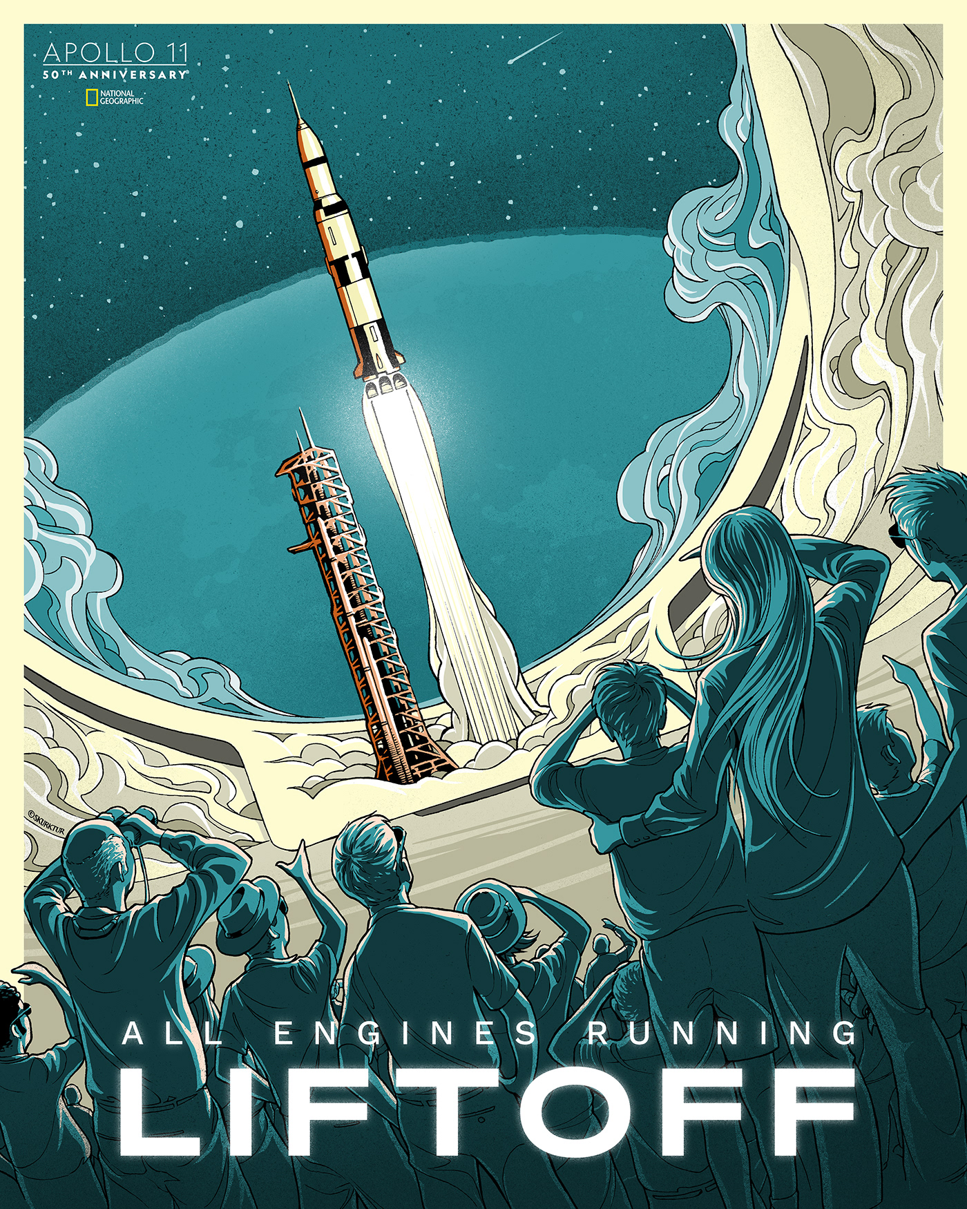 Apollo11 Space  skurktur ILLUSTRATION  art Moon landing rocket launch