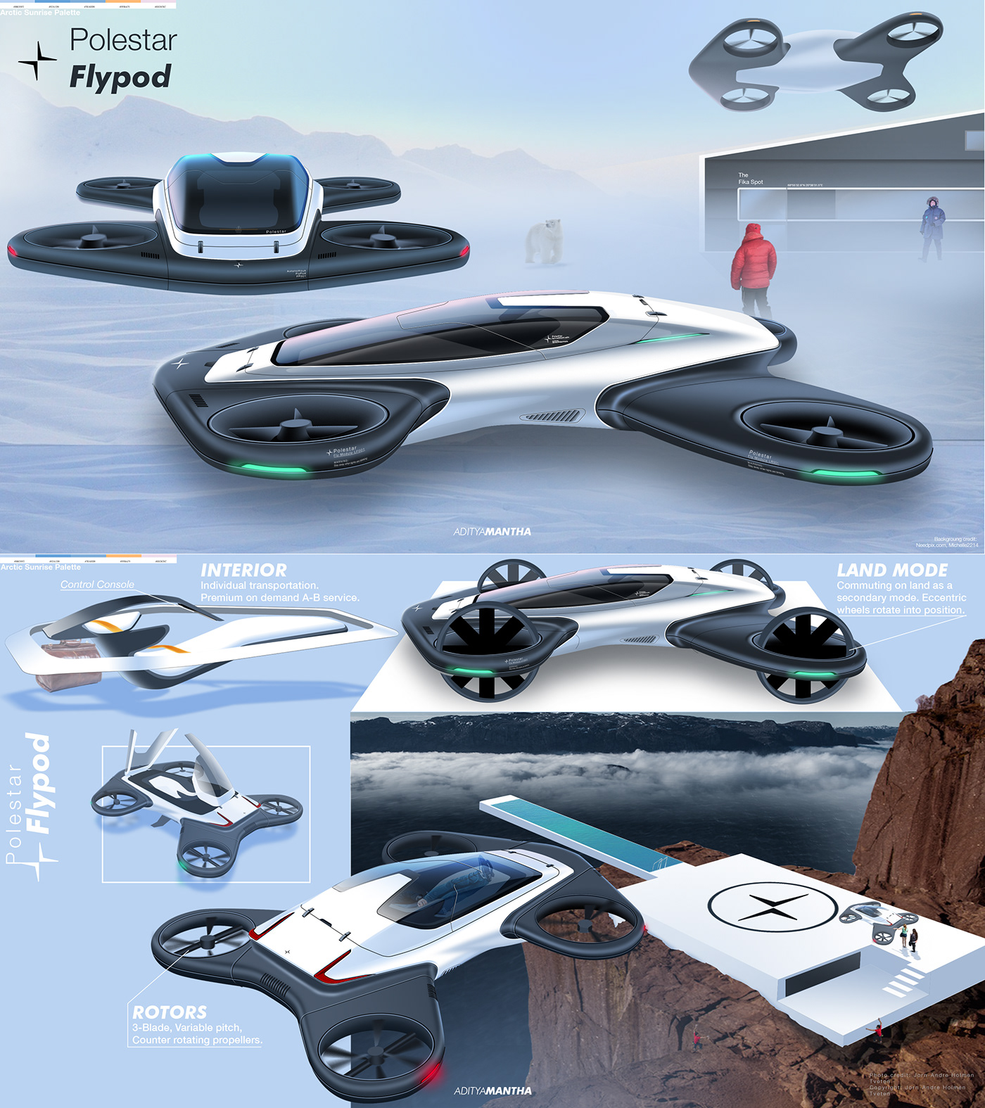 Automotive design car design drone design Flying Car future mobility Polestar polestardesigncontest Transportation Design Volvo