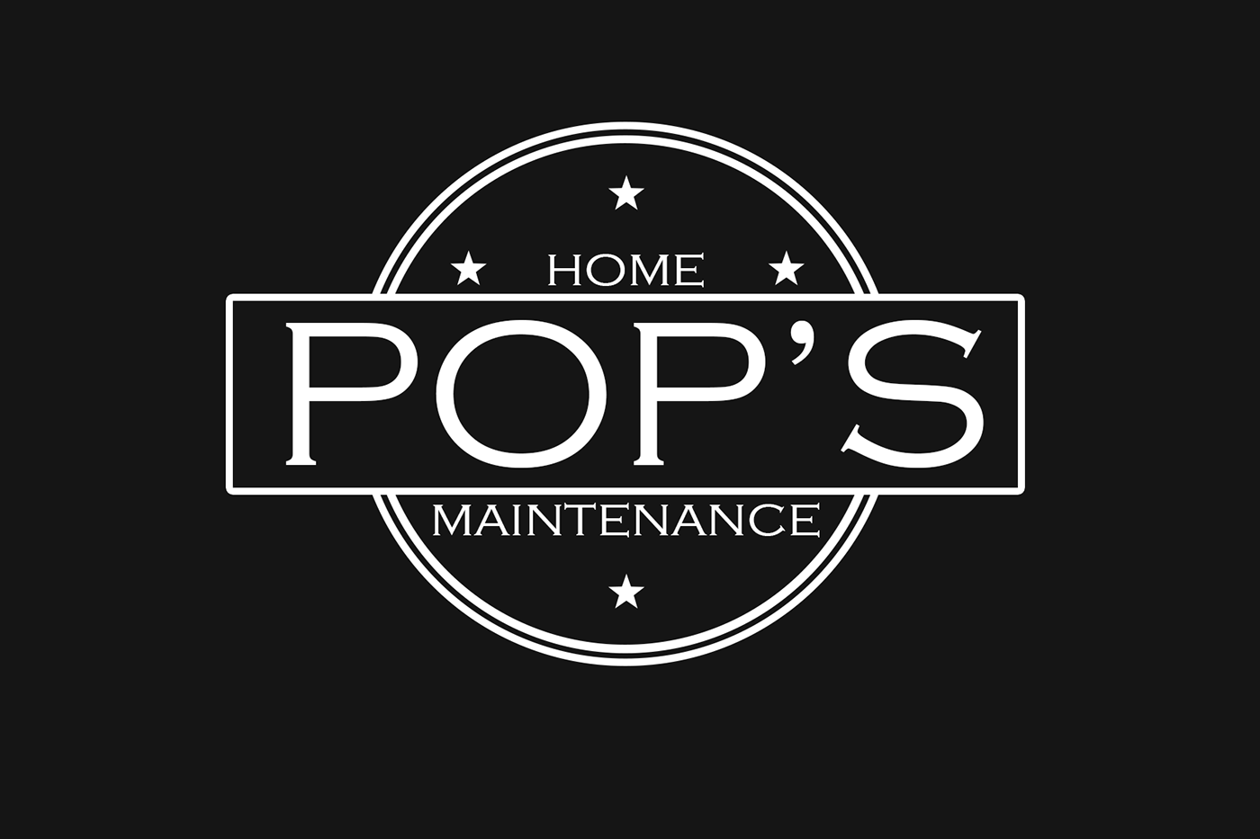 logo identity POP's home maintenance card
