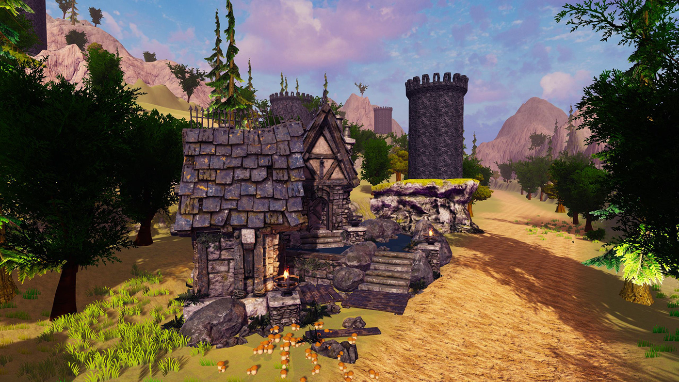 art Castle colonial environment game leveldesign medieval skybox town village