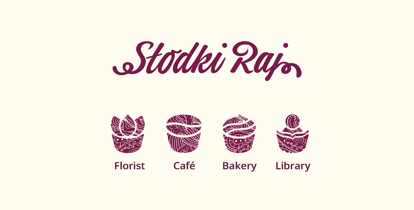 Brandin advertisement advert logo poster florist bakery cafe library identity