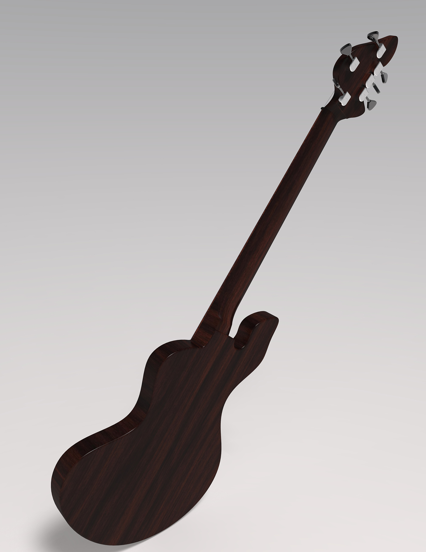 guitar Transparency orthographic cad keyshot ace of spades