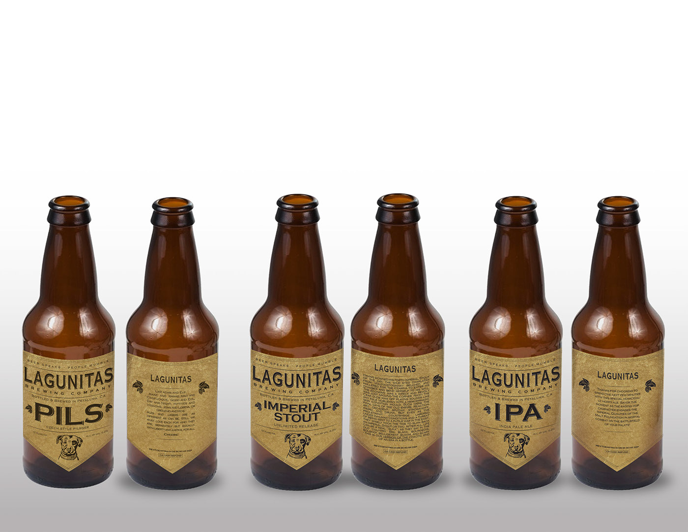 lagunitas beer bottles labels rebrading