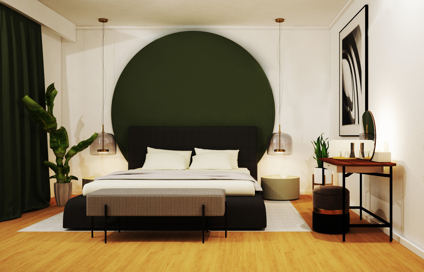3d Visualisation bedroom eclectic Interior Architecture interior design  modern