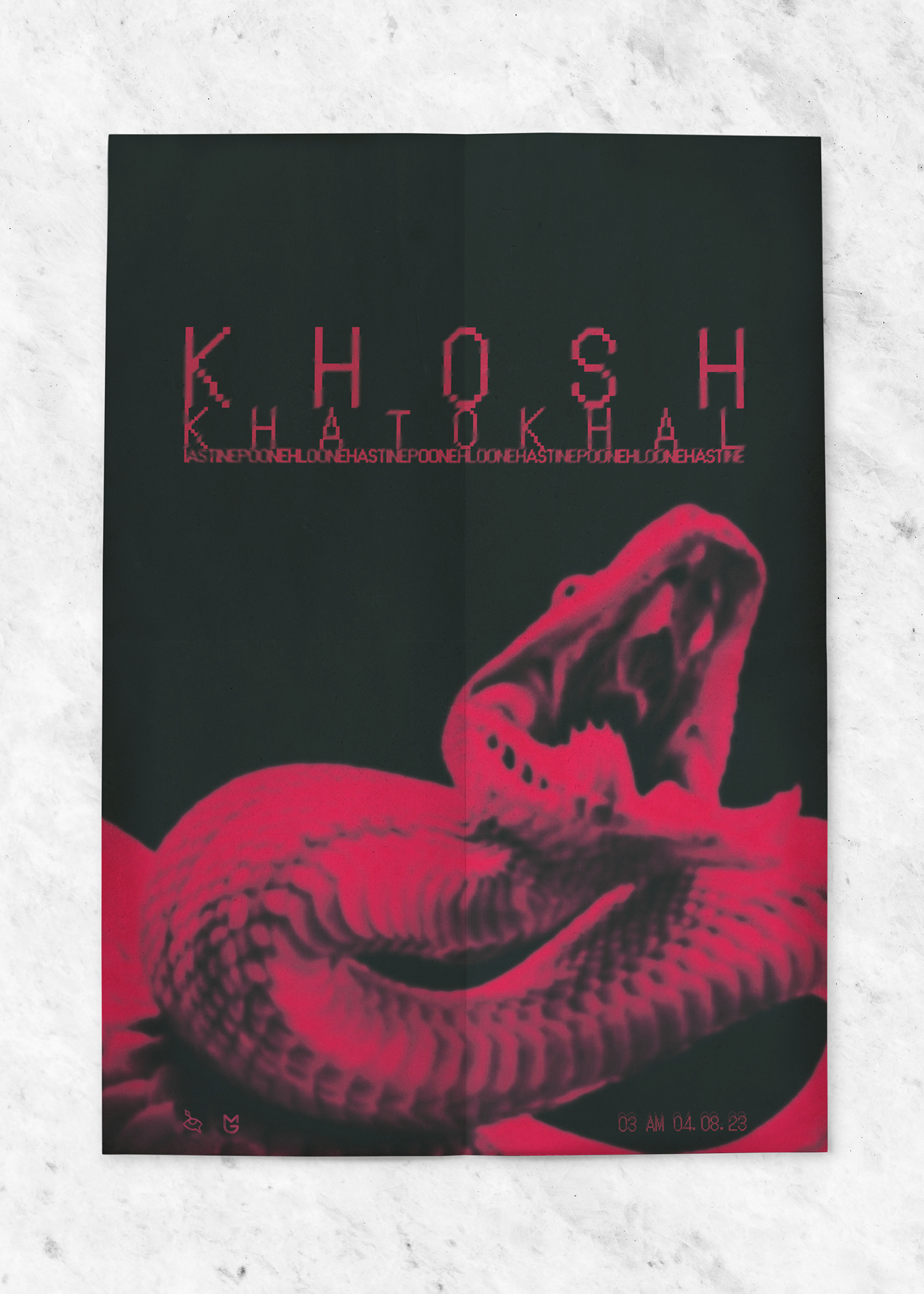 poster Poster Design graphic design  mohammad ghelichi look think paint LTP snake poison Khosh khat o khal