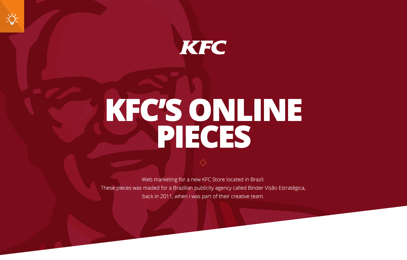 KFC kentucky fried chicken fastfood Web marketing design Creative Ad