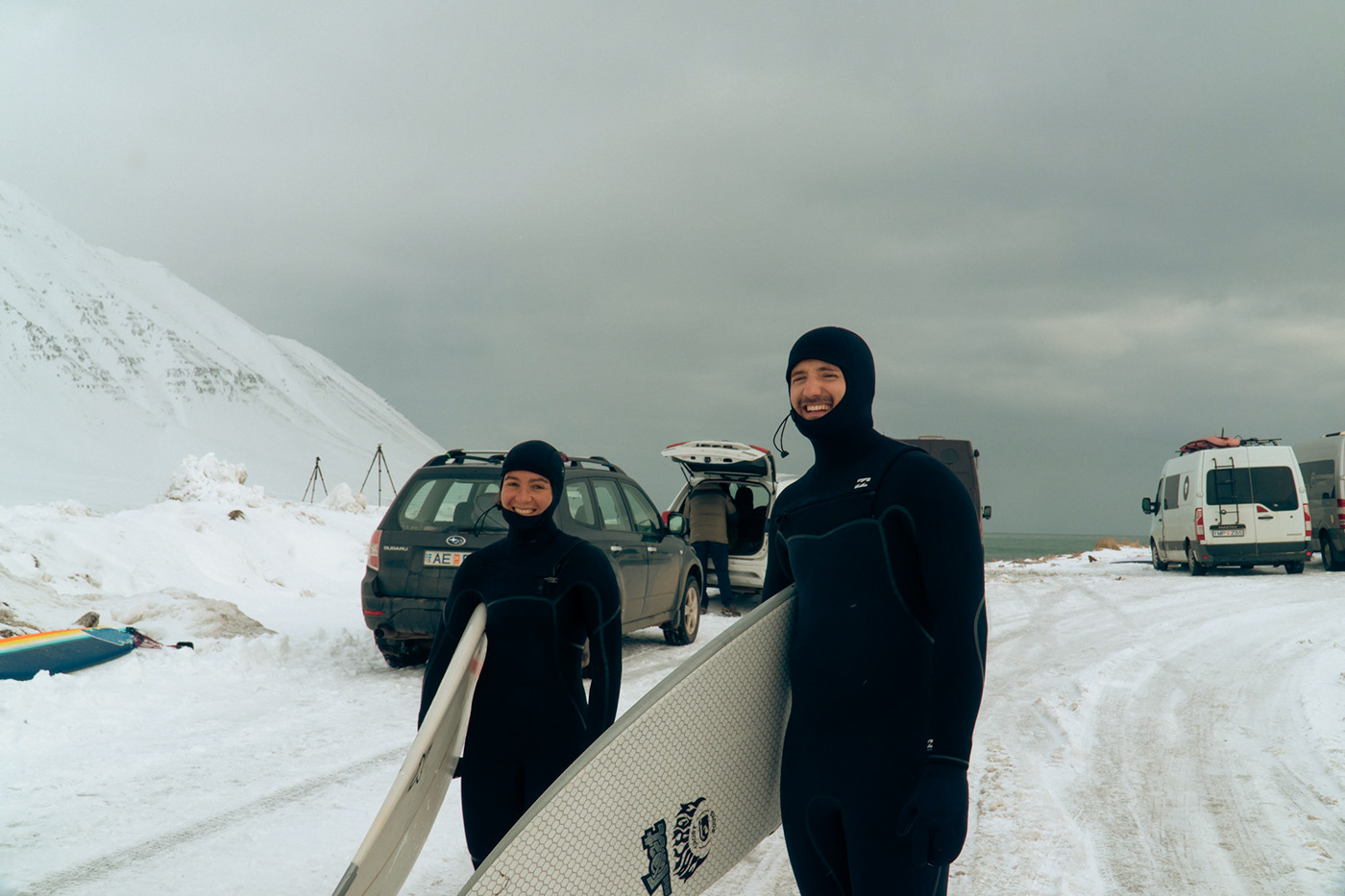 surfing iceland fjord sea mountains adventure