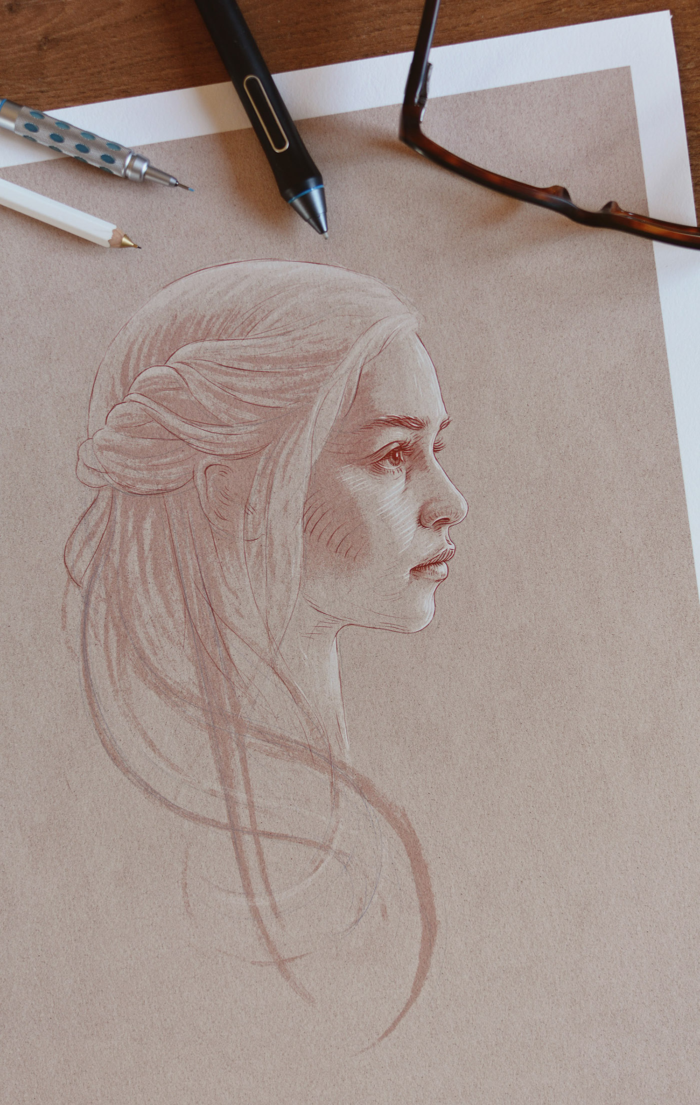 Adobe Portfolio Game of Thrones Arya Stark  jon stark lannister tyrion cersei mellisandre portrait sketch