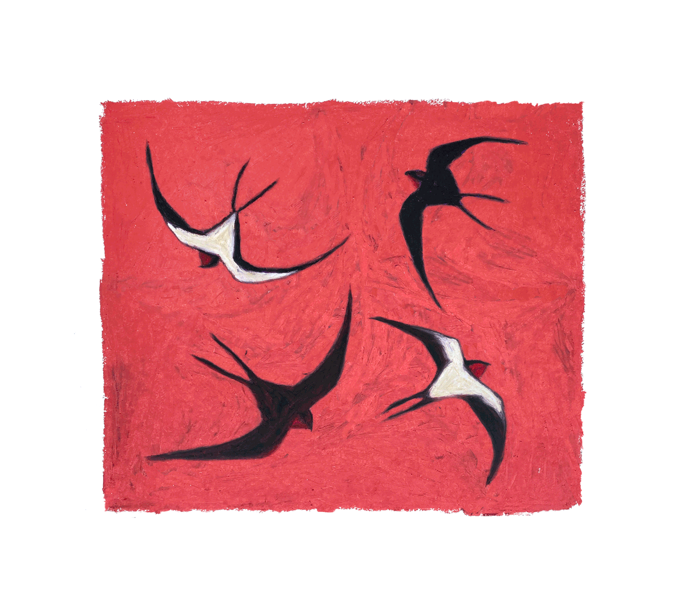 Animation of swifts flying in a circle. 