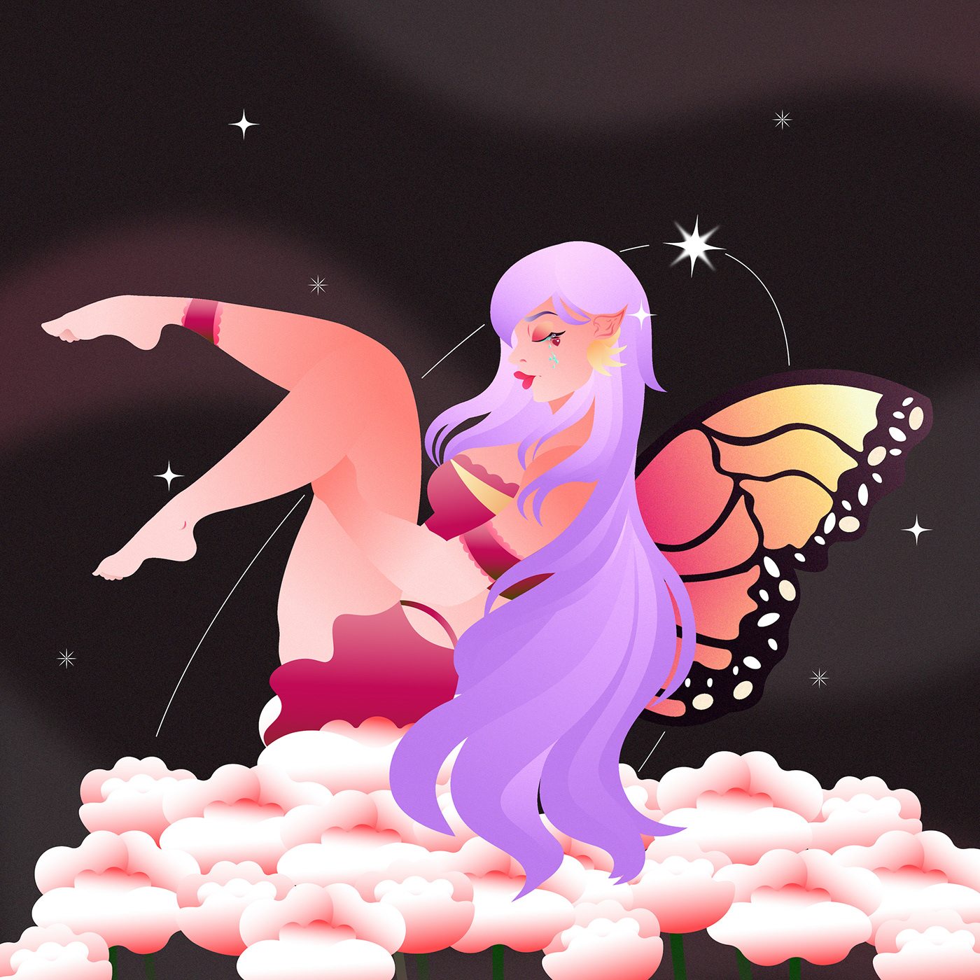 Character design  Digital Art  fairy ILLUSTRATION  pixie dust vector art magical girls