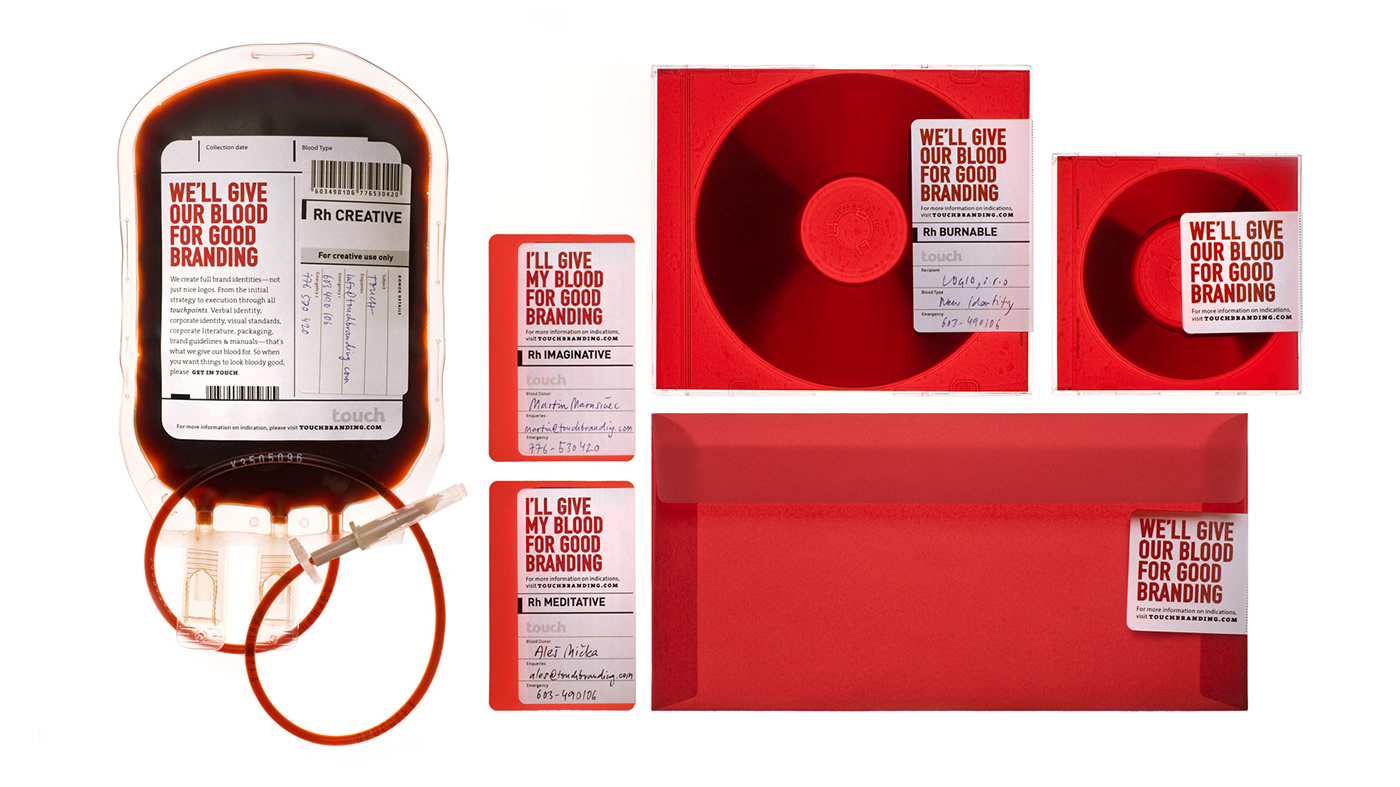 selfpromo Direct mail blood identity communication idea Self Promotion Creative Branding
