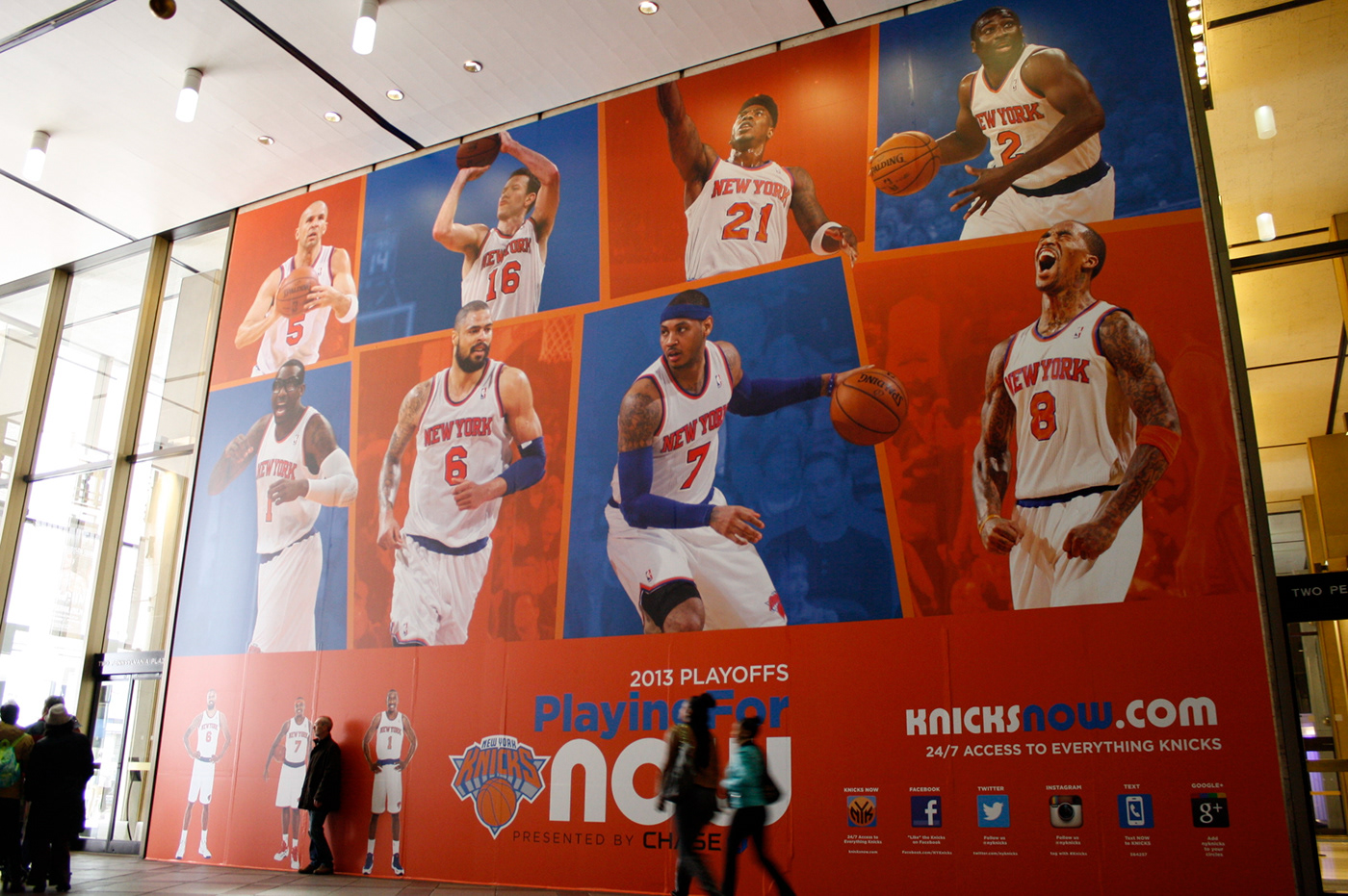 poster basketball New York Knicks Knickerbockers Playoffs Mural playingfornow NBA