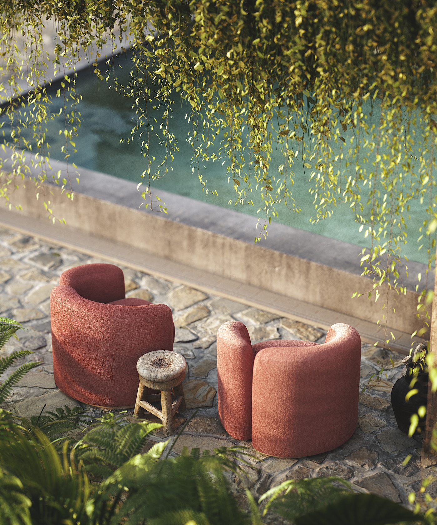 3D archviz CGI chair design furniture Nature Render rendering Vizualization