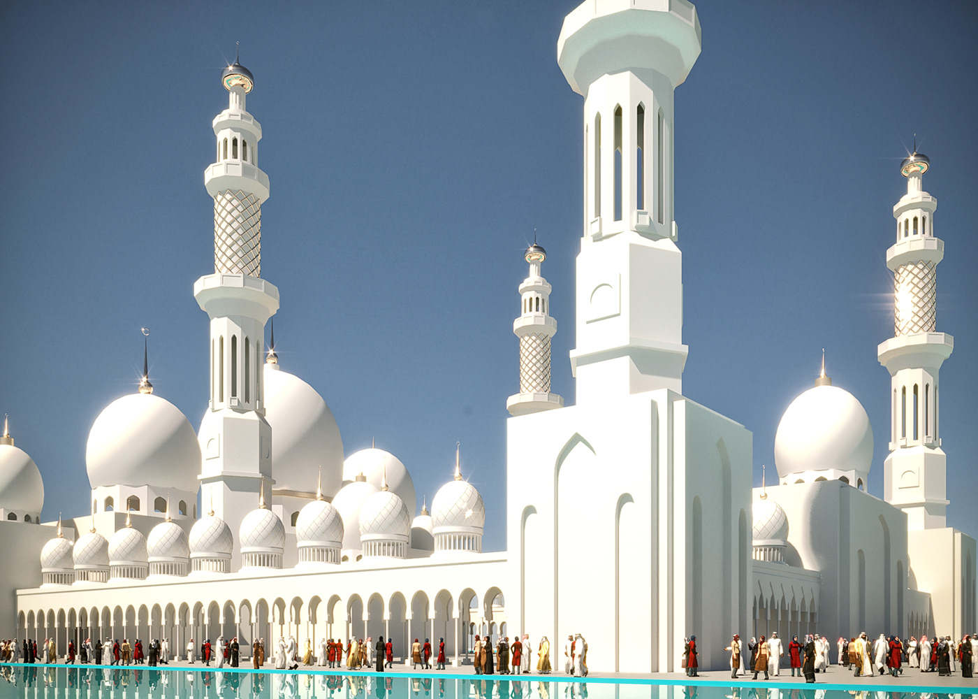 3dmax Arab archiviz model mosque