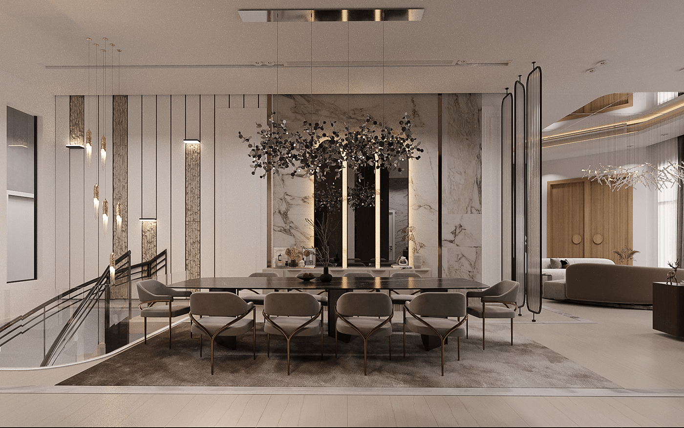 HOUSE DESIGN archviz architecture Luxury Design modern corona 3ds max living room Villa