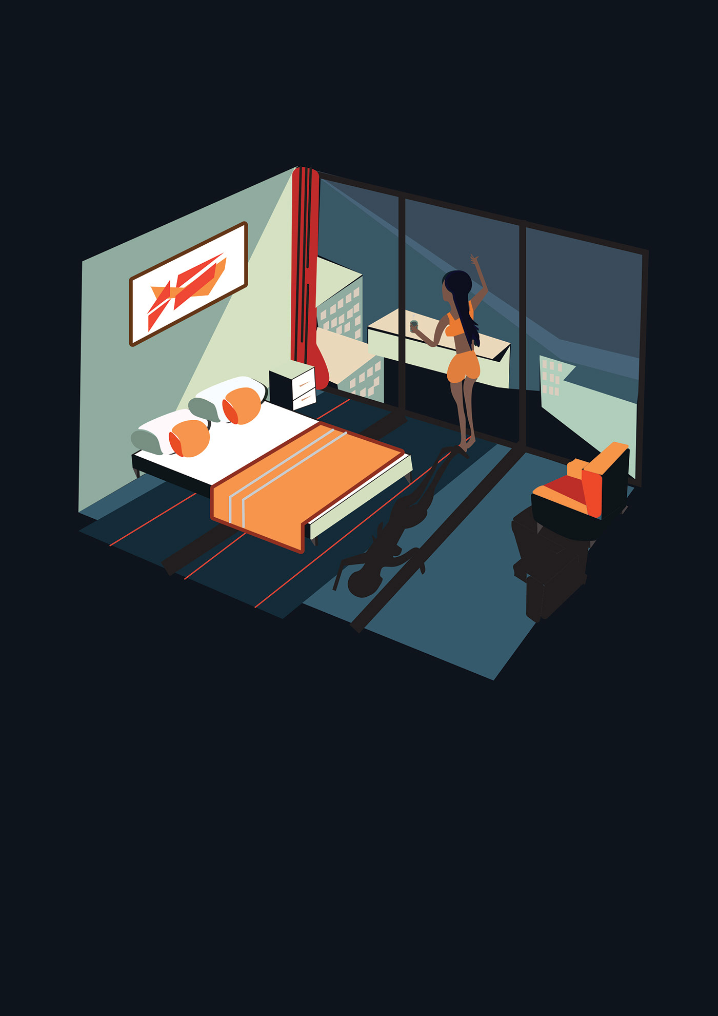 ILLUSTRATION  perspective drawing graphic design  art direction 