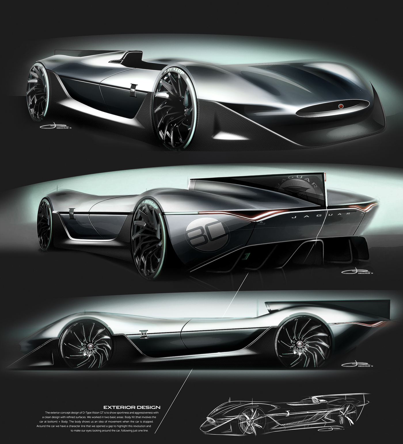Adobe Portfolio jaguar VisionGT granturismo conceptcar transportationdesign cardesign