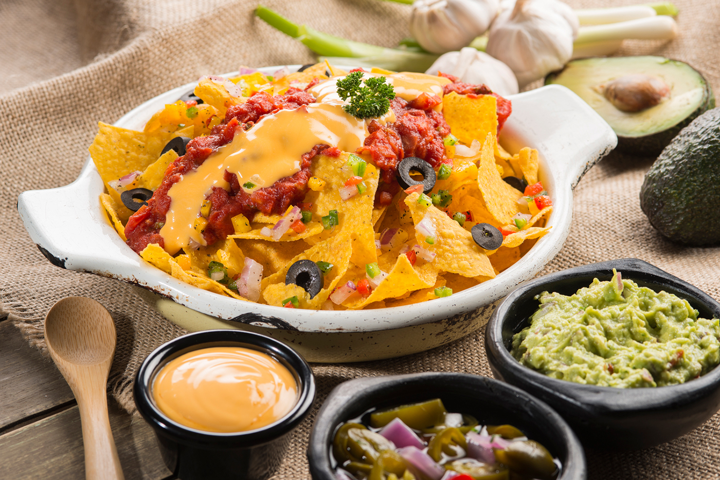 souce chesse nachos potato Mexican Food food styling