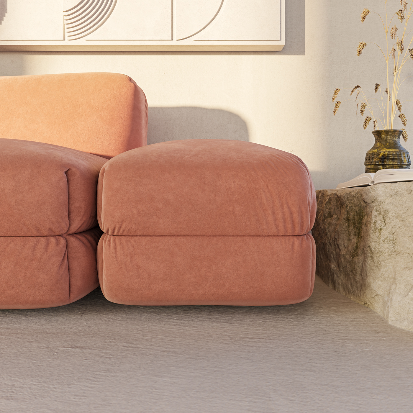 design Digital Art  furniture furniture design  modular objects sofa upholstery visual art