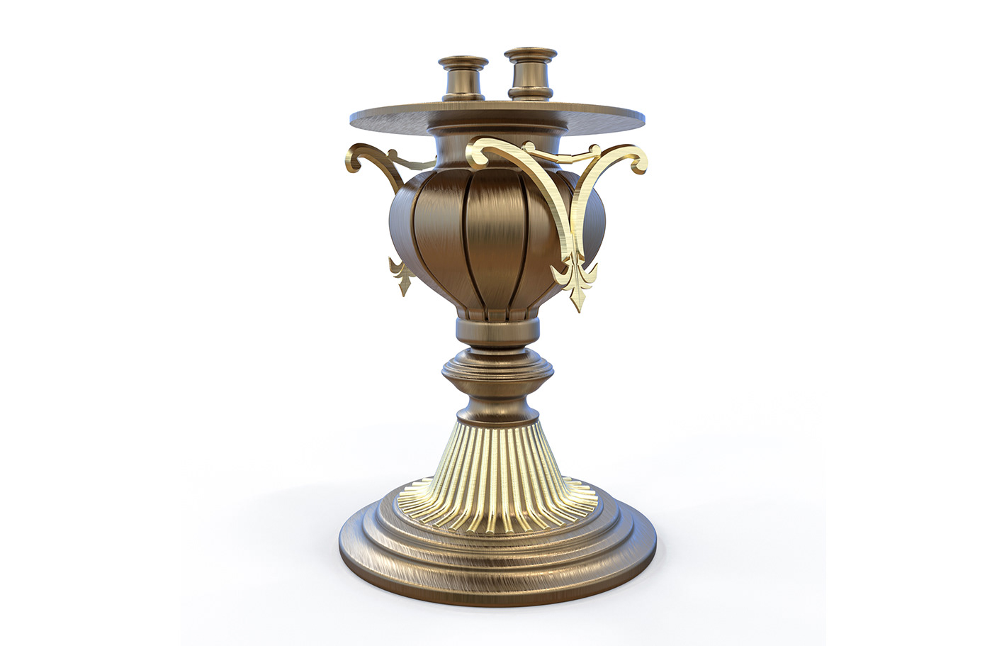 3D candle candleholder elegant gold metal modern product design  silver Vase