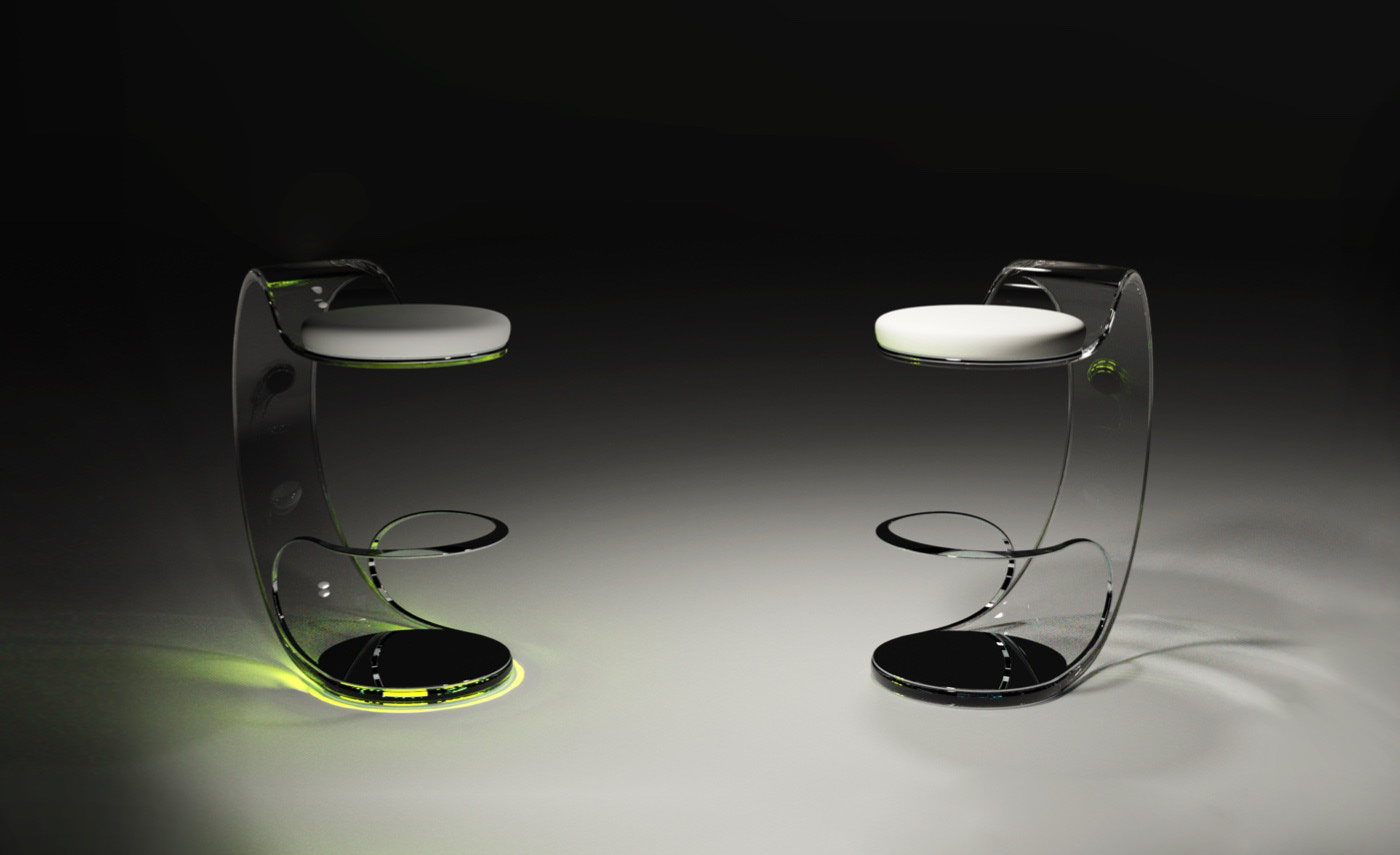 stool light furniture concept design chair piezoelectric industrial product product design 