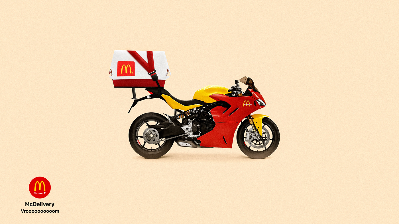 Advertising  burger campaign delivery Food  marketing   McDonalds social media art-direction speed