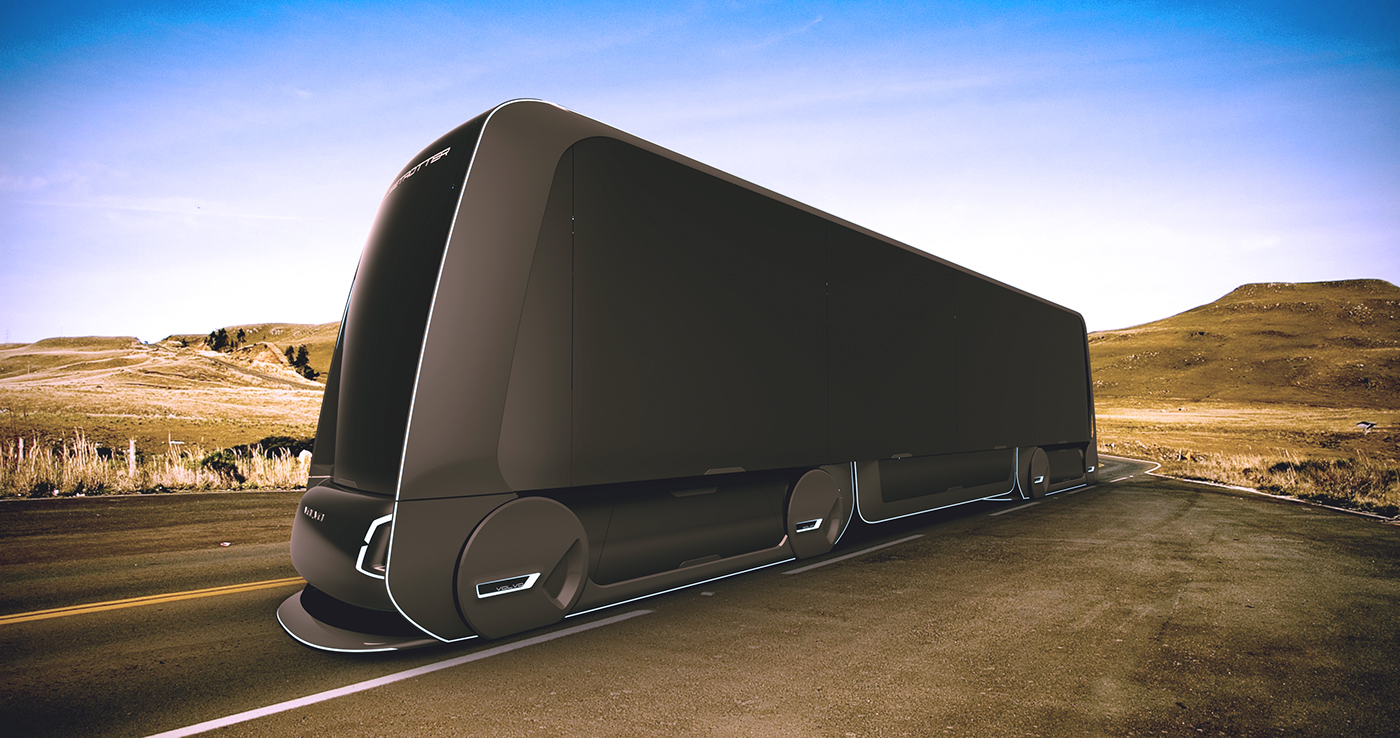 Volvo Truck transportation Autonomous carrier car future cardesign