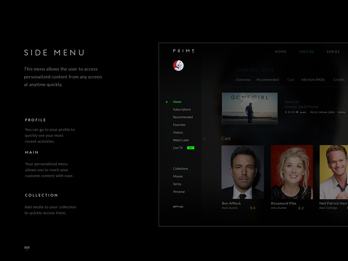 redesign Smart tv dashboard prime concept Movies videos user