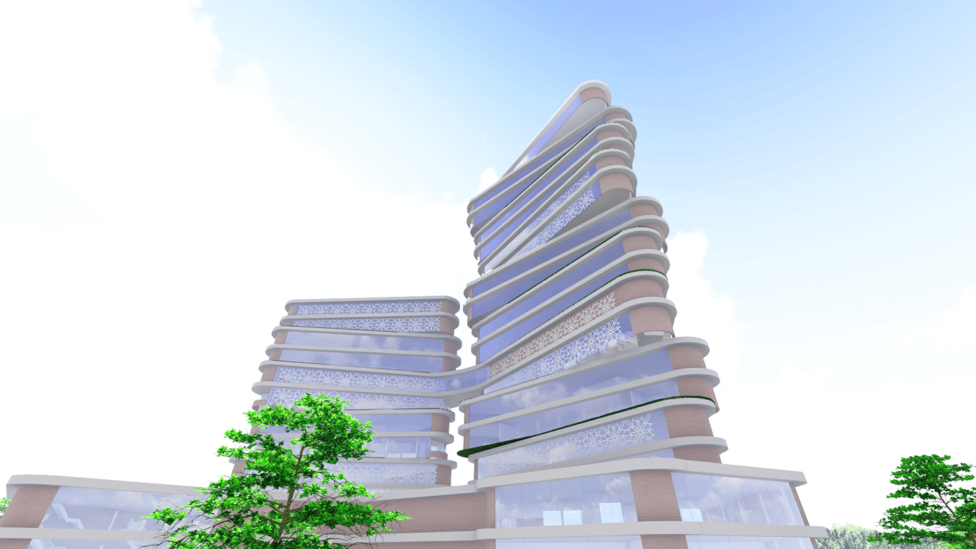 architecture Render visualization 3D archviz towers building tower residential commercial