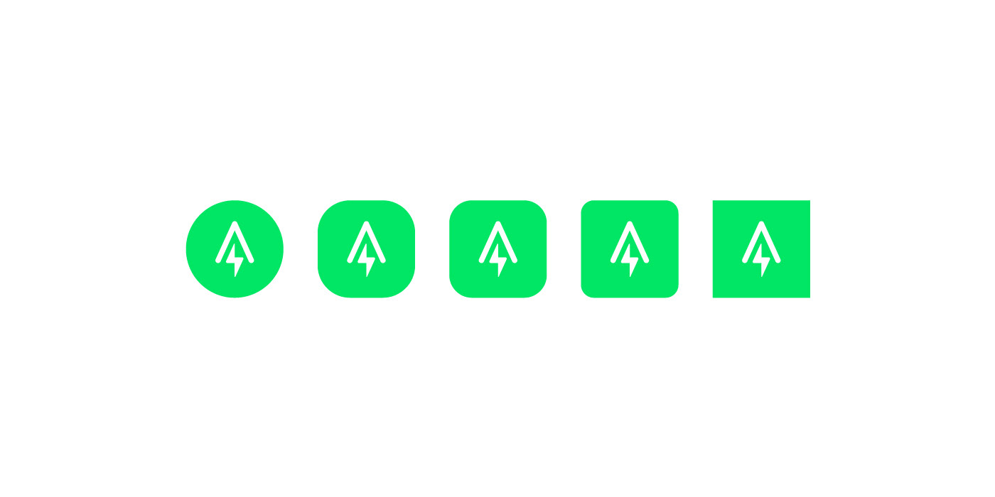 Ramin raoufi rasha powerbanks application icons logo Logotype design
