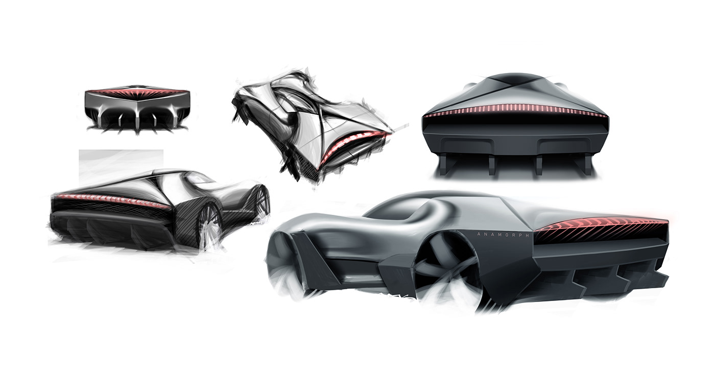 3D anamorph Automotive design avant garde blender car design ds automobiles modelling photoshop sketching