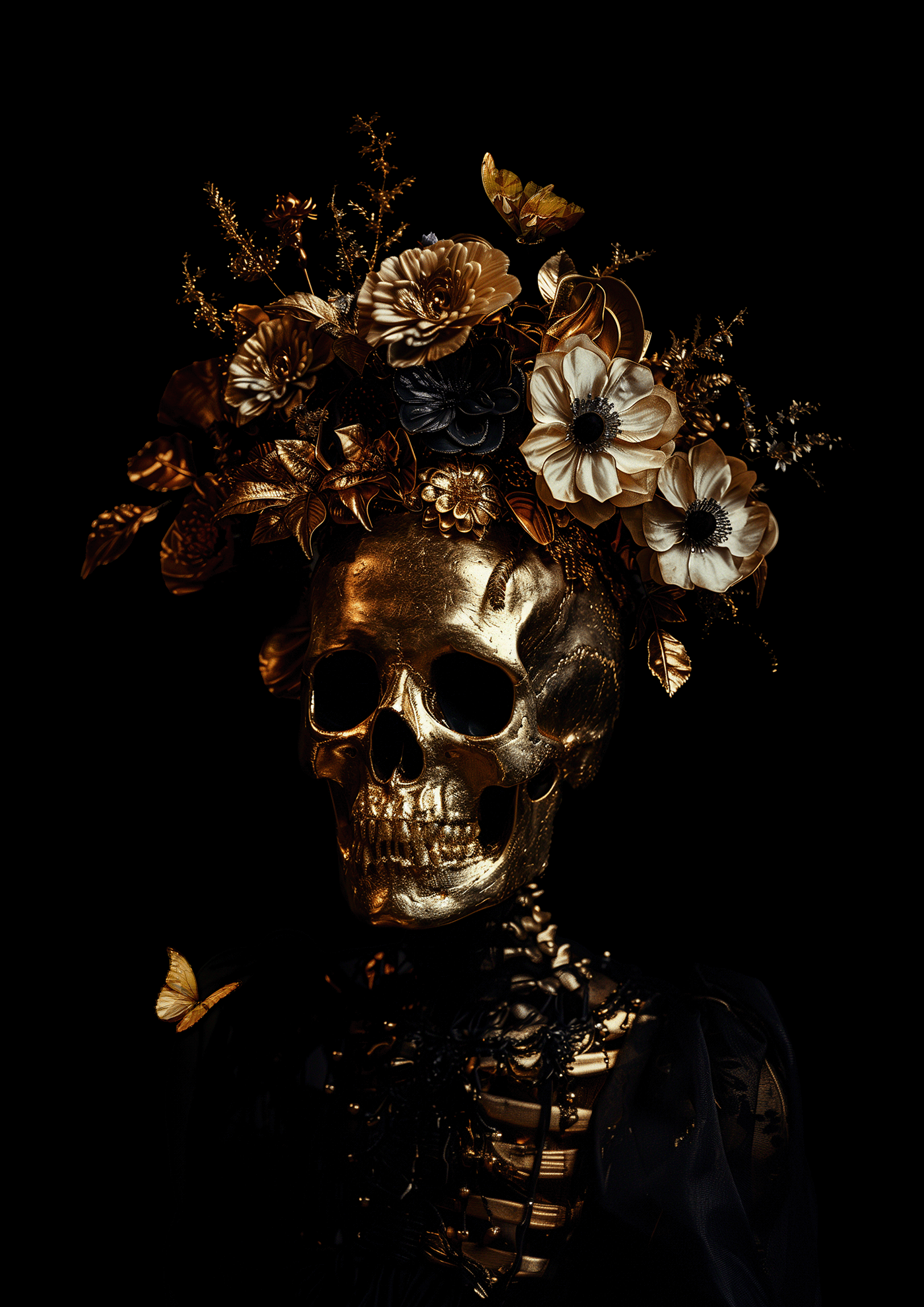 graphic design  3D Render c4d skeleton skull art digital