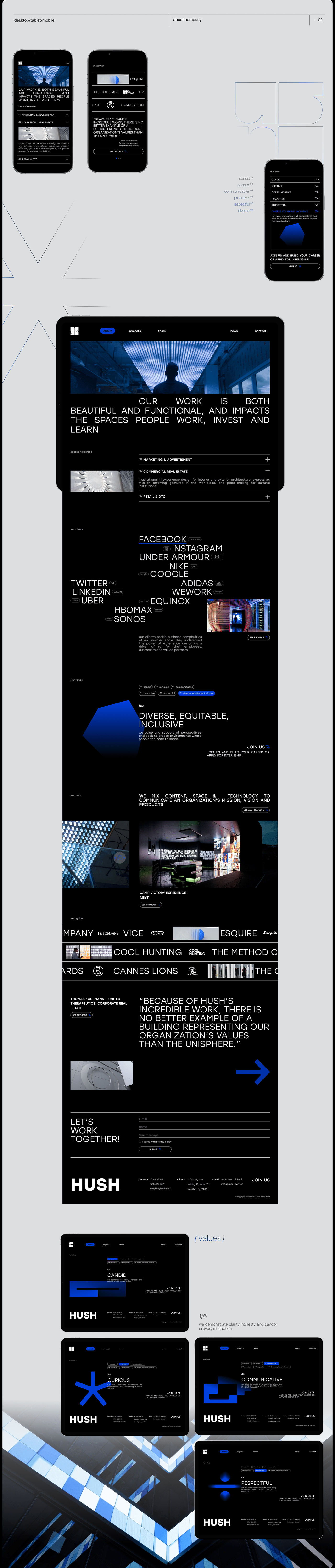 branding  corporate identity ILLUSTRATION  interactive design Interface studio ux/ui Web Design  dark theme